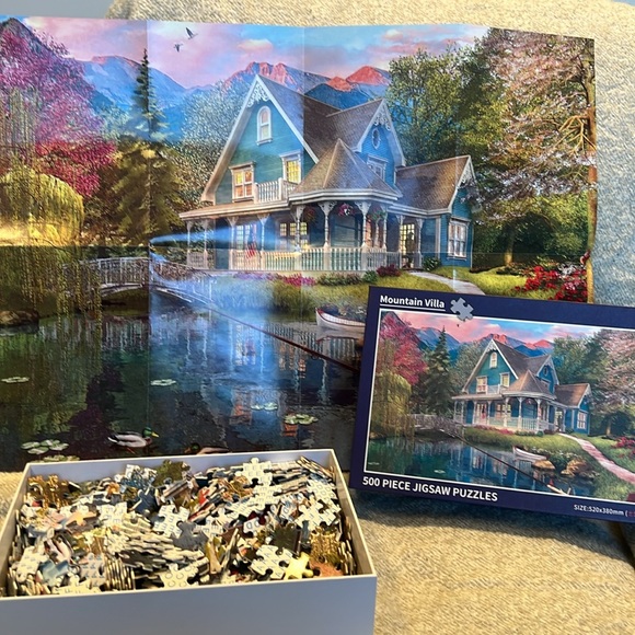 🔴3/$20🔴Mountain Villa jigsaw puzzle nature puzzle 500 Piece - Picture 3 of 3